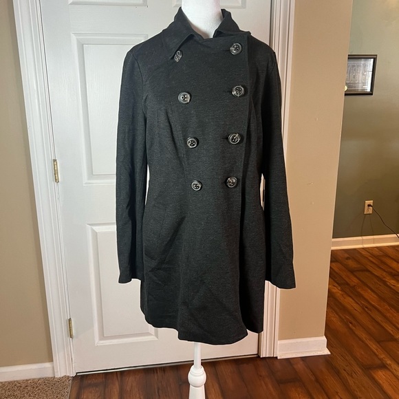 CAbi Jackets & Blazers - Cabi Casablanca Classic Ponte Trench Coat In Charcoal Gray #648 Medium